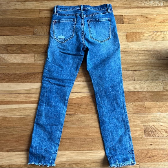 BDG Medium / Dark Wash Distressed Skinny Jean - Picture 5 of 7